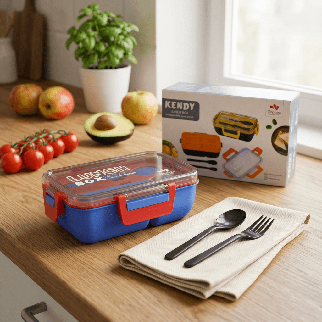 Kendy Multilayer Lunch Box with Spoon & Fork - Image 4